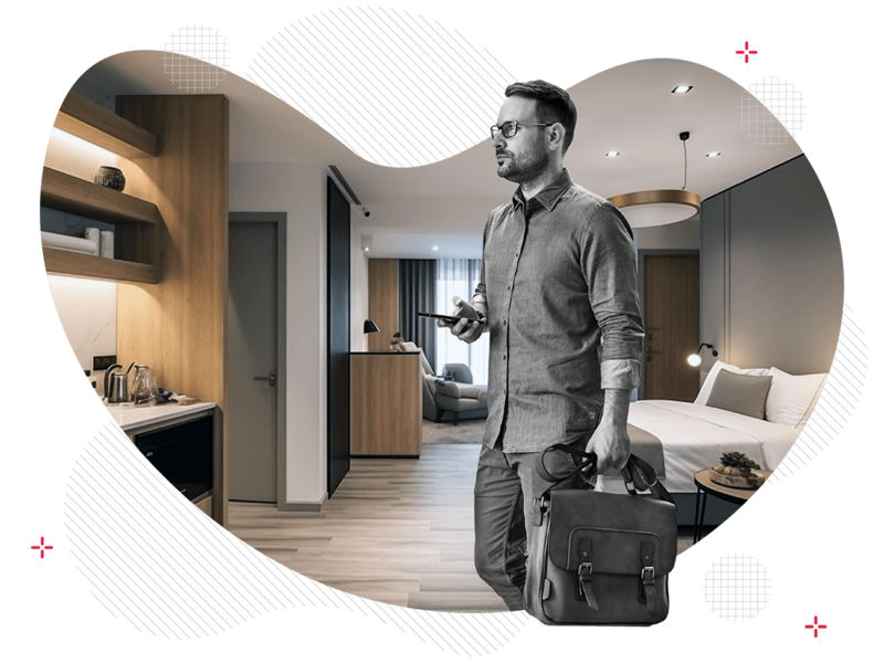 Digital hotel key for secure and simple room entry and property management.